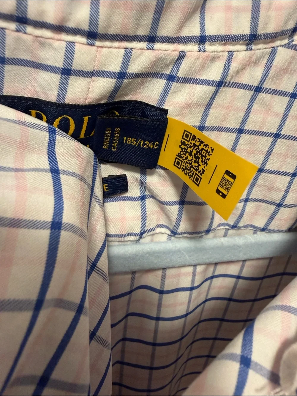 Polo Ralph Lauren Men’s White-Blue-Pink Check Short-Sleeve Button-Down Shirt XLT